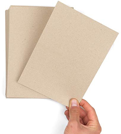 50 hojas DIN A5 (148 x 210 mm) Papel Grueso 220 g/m² Cartón reciclado, pequeño, Cartulina kraft beig imprimible, Para manualidades, tarjetas de visita, etiquetas, invitaciones, Marcos de foto