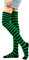 thematys Calcetines coloridos para mujer, 1 par de calcetines altos por encima de la rodilla, ideales para carnaval, Halloween, carnaval, cómodas medias en colores vivos, talla única