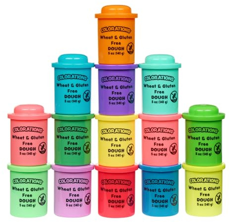 Colorations Wheat & Gluten Free Dough Variety Pack - 14 Colors (5 oz Each) | Non-Toxic, Play Dough, Bulk Set, Sensory Kit, Party Favors, Classroom Pack