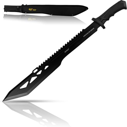 Xforst große Machete scharfe X-MTech. Gesamtlänge 64,5 cm, mit feststehender Klinge, inklusive Scheide.