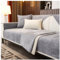 asskanaer Cord-Sofabezug, 1/2/3/4-Sitzer, rutschfeste Sofa-Schonbezüge, Universal-Ecksofa-Kissenbezug, L-Form, Möbelschutz für Wohnzimmer (Grau, 70 x 210 cm)