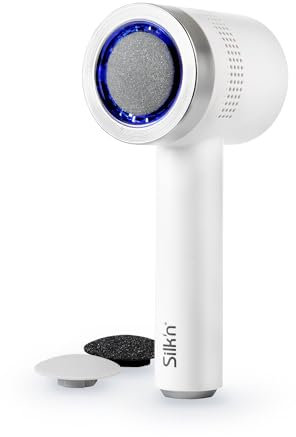 Silk'n – Rimuovi calli elettrico – VacuPedi – Rimuovi calli con sistema a vuoto – Set per pedicure – Ricaricabile – argento – USB-C