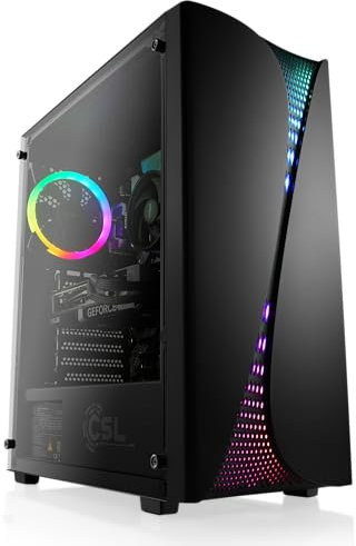 Boost Boxx Gaming PC mit Windows 11 Home, AMD Ryzen 5 9600X 6X 3900 MHz, 1000 GB M.2 SSD, 16 GB DDR5-RAM, GeForce RTX 4060, Gigabyte Mainboard, USB 3.2, M11620H