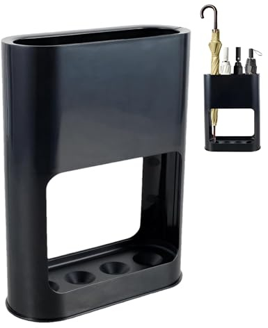 Genérico Bin de almacenamiento paraguas: soporte de paraguas independiente, cesta de almacenamiento, estante de decorativa | Soporte impermeable duradero con tapa abierta y base estable para sa
