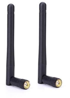 2 Piezas Antena WiFi Dual Band 2.4 GHz 5 GHz 5.8 GHz 3dBi MIMO, Antena RP-SMA Macho WiFi para Router Enrutador Tarjeta Red Inalámbrica Adaptador USB Cámaras IP de Seguridad Monitor Videovigilancia