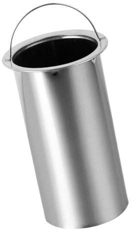 SHINEOFI Stainless Steel Skewer Holder Bucket with Handle Reusable Barbecue and Hot Pot Stick Container Clean Metal Chopsticks and Kebab Storage for Outdoor Grill and Dining Table