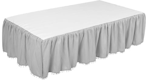 Mini Jupe De Berceau – Literie À Pompons 28 × 132 Cm, Literie À Pompons, Mini Jupe De Berceau | Housse De Chambre D'enfant En Microfibre À Volants, Bébé Tout-petit Garçons Filles, Utilisation Pour La