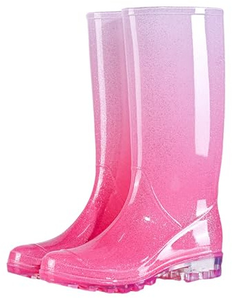 Botas de lluvia para mujer, botas de goma altas para festivales, impermeables, cómodas, de caña alta, de goma, antideslizantes, para exteriores
