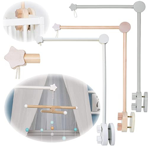 LS-LebenStil Holz Mobile-Arm Braun 32x60cm Halter Halterung Stange Befestigung