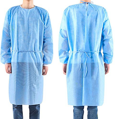 20Pack Einweg-Isolieranzug, nicht gewebte OP-Gewand Krankenschwester Uniform Arbeitskleidung