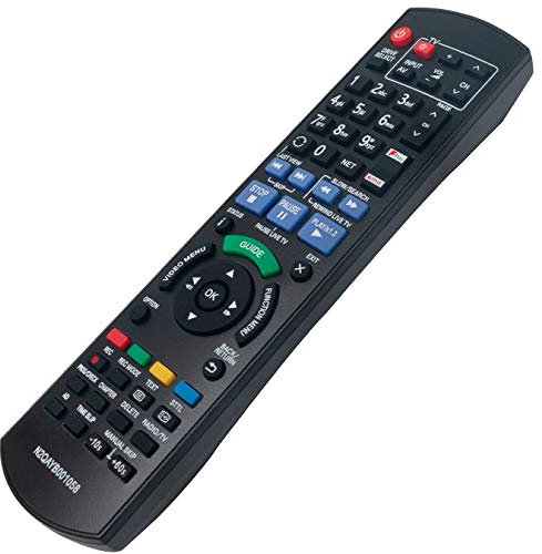 VINABTY N2QAYB001058 Télécommande de Remplacement Compatible avec Panasonic Blu-Ray Disc Player HDD DMR-BWT850 DMR-HWT250 DMR-HWT150 DMR-PWT655 DMR-PWT550
