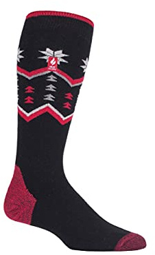 HEAT HOLDERS SOCKSHOP Homme 1.0 TOG Slalom Aventure Ultra Lite Chaussettes de Ski Paquet de 1 Noir Fairisle 39-45