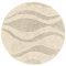 RugVista Badematte Breeze, ∅ 70 cm, Rund, Mittelflor, Anti-Rutsch, Moderner Badteppich, Maschinenwaschbar bis 30°C, 100% Baumwolle, Beige