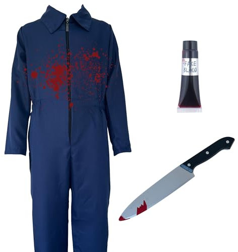 Navy Overall Boiler Suit Jumpsuit for Kids Boys Girls Childrens M Ages 7-9 Years Halloween Fancy Dress Costume Outfit