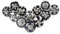 Ajuny Lot de 12 Boutons en Céramique Motif Floral Noir et Blanc pour Armoires de Cuisine Placards de Salle de Bain Commodes Tiroirs Poignées Faites à la Main Boutons Décoratifs en Poterie