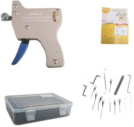 Professionelle Schlosserwerkzeuge Adler Dietrich Pistole, Lockpicking Tool, Türschlossöffner, Picker Set