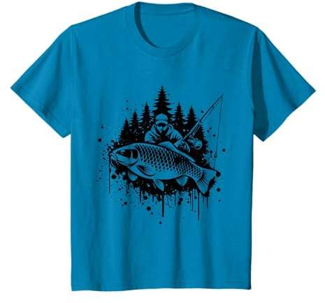 Carpe Pêcheur Shirt Pêcheur Garçon Poissons Carpe Pêche T-Shirt