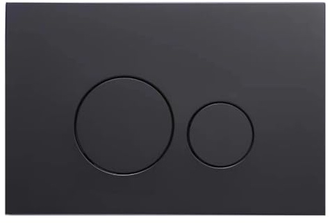 Placa de accionamiento para inodoro UWT02L-GE, placa de accionamiento redonda negra, 212 × 142 × 20 mm