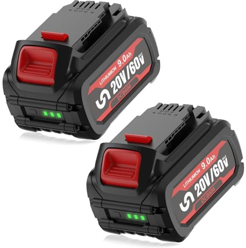 2X 9Ah Replacement for Dewalt Flexvolt 20V/60V 18/54V Battery DCB606 DCB609 DCB612 DCB546 DCB547 DCB548 DCB200 DCB201 DCB203 DCB204 DCB206 DCB207 DCB209 DCB182 DCB184 for Power Tools