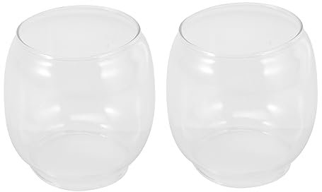 Gatuida 2 lampade a olio retrò, a petrolio, antivento, trasparenti, per decorazioni rustiche e accoglienti