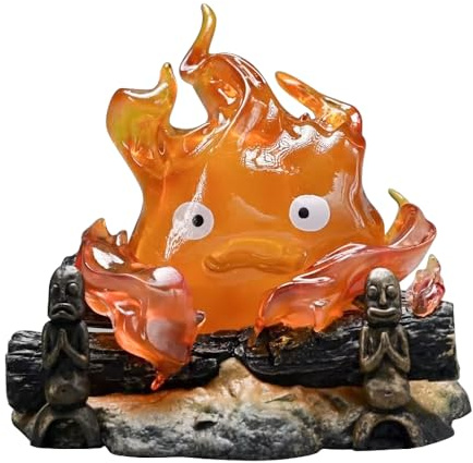 LYPPUL Calcifer nattljus, fotbollsspelare nattljus, fotboll, tecknad fotbollsspelare objekt tecknad anime lampa, flamma miljö ljus lämplig för Halloween