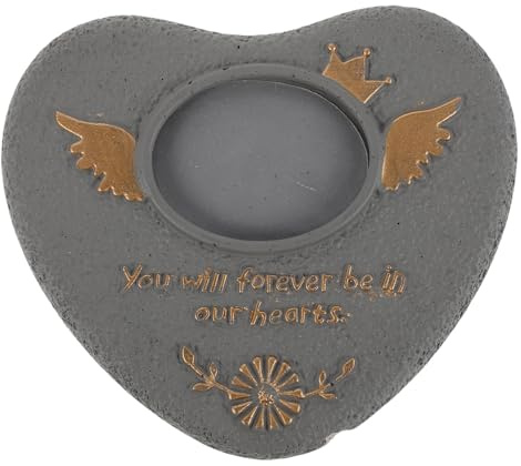 Milisten Pierre tombale pour Chien en Forme de cœur : stèle commémorative pour Jardin – Monument funéraire – Plaque commémorative pour Animaux de Compagnie – Jardin extérieur