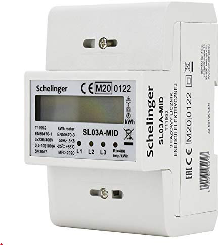 Stromzähler LCD für Hutschiene MID digital 3-Phase 100A