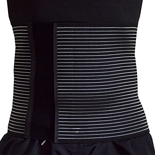 BODYPERFECT Postpartum buikwrap Bauchgurt Nach op Verstelbaar Rückbildungsgürtel Nach Geburt Kaiserschnitt Schwangerschaft Bauchgurt mit Rückenunterstützung Unisex 28 cm (Schwarz, XXL)