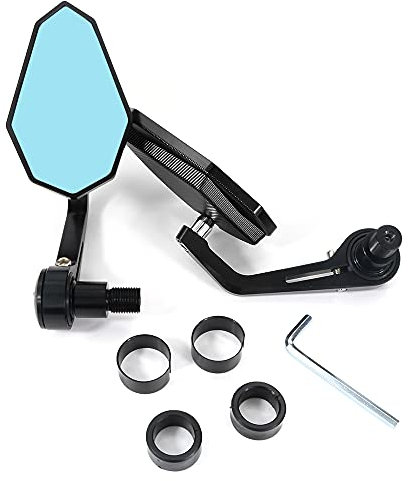 Xitomer Motorrad-Lenkerendenspiegel passend für YZF-R125 MT-09 FZ-09 MT-125 2014-2021 MT-07 FZ07 2013-2021 XSR900 /XSR700 2018 2019 2020 2021 FZ. 1/FZS11 000 Fazer Rückspiegel Seitenspiegel (Schwarz)