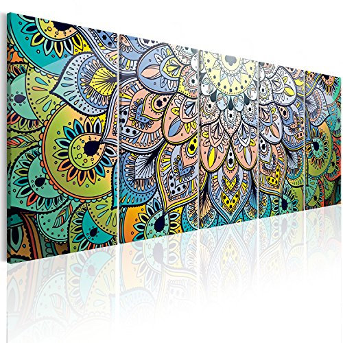 murando - Tableau Acoustique 200x80 cm 5 Parties - Décoration Murale Anti-Bruit Isolation Phonique Bureau Chambre Panneau Insonorisant Impression sur Toile - Abstrait f-A-0618-b-m