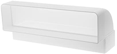220 x 55 mm/22 x 5.5 cm Codo de canal rectangular para conexión de tubería - Ángulo: 90° - Sistema de ventilación, calefacción, refrigeración - Elemento de ventilación para espacios limitados.