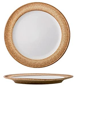 Placa de Servicio 8.6 Platos de cerámica Vintage en el hogar Dinina de Alivio Redondo Cena de Estilo Chino Cena de Porcelana Hecho a Mano Microondas/lavavajillas Platos
