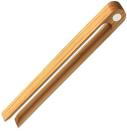 AEX Magnetic Toast Tong Wooden Tongs Reusable Bamboo Kitchen Tongs Disposable Utensils Mini Tong for Cooking and Serving Utensils Tool
