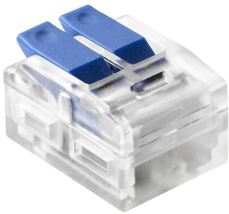 Miratic Bloque de Terminales - Conectores Electricos para Cualquier Conductor 0,75-4mm² - Clemas Electricas IEC 450V/32A Fichas de Empalme Electrico (2 hilos/blister de 10)