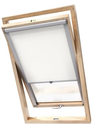 Stylo Estor Opaco para Ventanas De Tejado – para Ventanas FAKRO - 100% Opacidad - Aluminio para Ventanas FAKRO – Aislamiento Térmico – Protección Solar - Blanco FAKRO 114/140