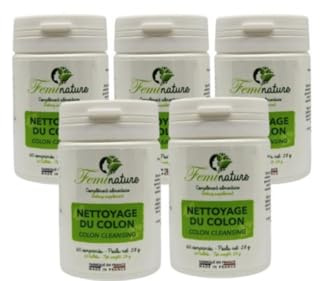 Detox Foie Colon et Intestins & Diurétique - Rétention d'eau – Flore Intestinale & Ventre Plat Homme Femme – Gaz Intestinaux - Ballonnements & 300 comprimés & Fabriqué en France par Féminature (5)