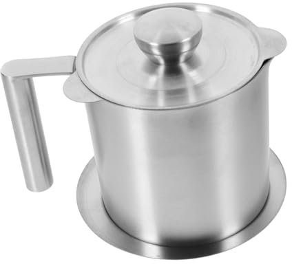 FUNOMOCYA Colino Per Da Cucina Contenitore Per Grasso Multifunzionale Lavabile in Lavastoviglie Manico in Acciaio Inossidabile Capacità Per L'uso Quotidiano