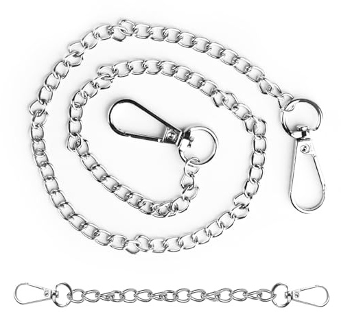 SGYKJ Ensemble de 2 chaînes de pantalon pour homme et femme, 53 cm/31 cm, colliers punk, chaînes de portefeuille, de portefeuille hip-hop punk, de sac, de ceinture, de jean.
