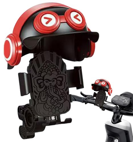 Generisch Supporto per cellulare per bicicletta | Con parasole e supporto per casco - per navigazione, videochiamate GPS