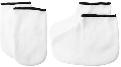 DECHOUS 2pairs Paraffin Wax Gloves for Hand and Feet Gloves and Socks for Skin Care Exfoliating Kit