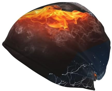 Hnnkloy Feu de Hockey sur Glace,Bonnet en Maille Polyester, Cagoule, Bonnet de Course