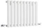 Milano Aruba White Horizontal Single Oval Panel Radiator - 400mm x 595mm