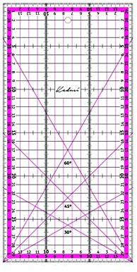 Regla para Patchwork 15x30 Rosa centímetros transparente y milimetrada - Kadusi