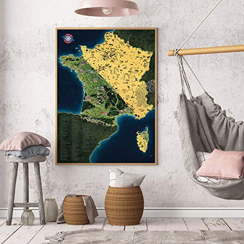 Giftio Carte de France à gratter Deluxe XL Scratch-Off