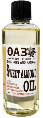 0A3 Sweet Almond Oil | 100% Pure & Natural Cold Pressed Moisturising Oil for Face, Hair, Skin & Body | Rich in Vitamin E & Omega Fatty Acids | Ideal for Massage, Aromatherapy & DIY Skincare Use 50ml