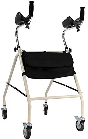 Walker, Upright Walker, Stand Up Folding Rollator Walker mit gepolsterten Armlehnen, höhenverstellbarer Gehhilfe, ausgestattet für Senioren und Erwachsene mit eingeschränkter Mobilität It's so kind of