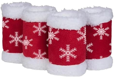 -Beinbandagen – 4 Stück Stiefel mit weihnachtlichem Schneeflocken-Design, niedliche Pferdesport-Kunstgamaschen | Winter-Pferdebeinschutzbandagen für Reiten, Stall, Paraden, Reitpferdebeinbandage