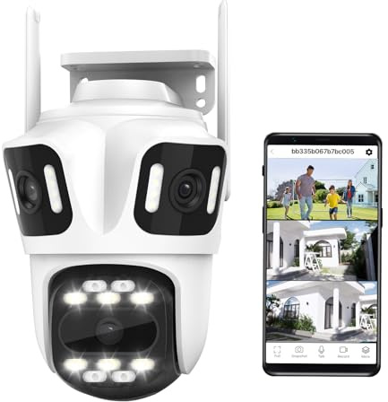 INSEETECH 9MP Three Lens Security Camera Wireless Outdoor WiFi PTZ Camera