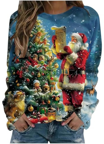 BAUENIEROY christmas tops for women uk, Christmas Jumpers For Women Fall Outfits Long Sleeve Zipped Up Cardigans Ladies Fashion Hoodies Casual Long Sweatshirt Jackets Zip up Hoodie