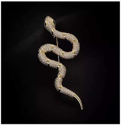 Codulu Spilla a Forma di Serpente con Diamanti Scintillanti, per Uomo, Donna, Ragazzo e Ragazza, Regalo-B